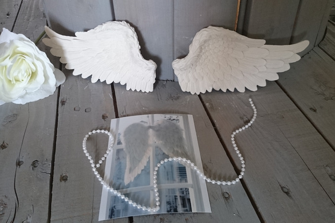 Ailes en plâtre pour décoration shabby 