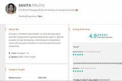 Paid Online by Fans: Day out with Savita- International Math Tutor