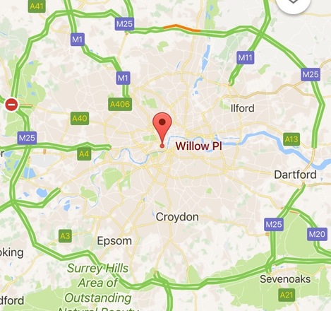 London UK, Large Space for Long Haul Trucks