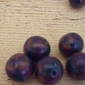 Vente au détail: Perles maison en pâte polymère "Cuivre violet "