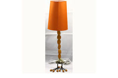 Vente au détail: Lampe orque pied bougeoir en graines de tagua