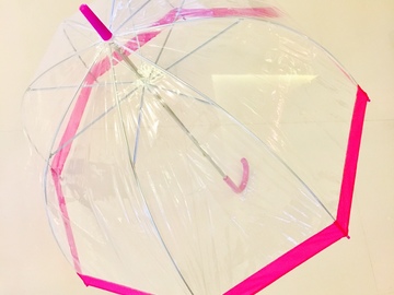 Sólo anuncio: Lote de paraguas grandes transparentes con varios colores