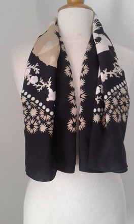 Blouse, Foulard en soie naturel,  deux en un 