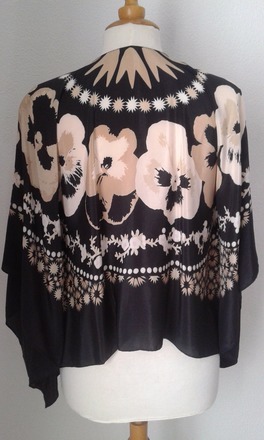 Blouse, Foulard en soie naturel,  deux en un 