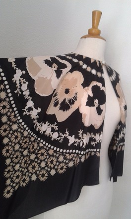 Blouse, Foulard en soie naturel,  deux en un 