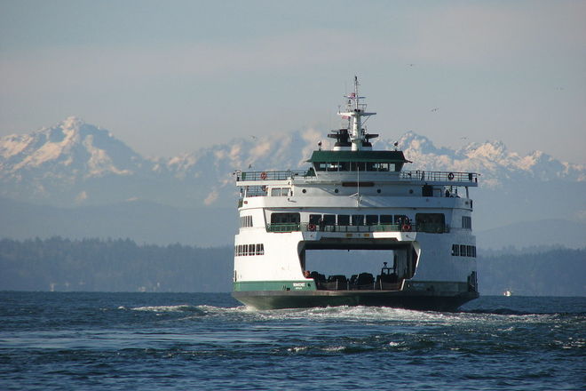Bainbridge Island WA, Park One Block from Ferry to Seattle.