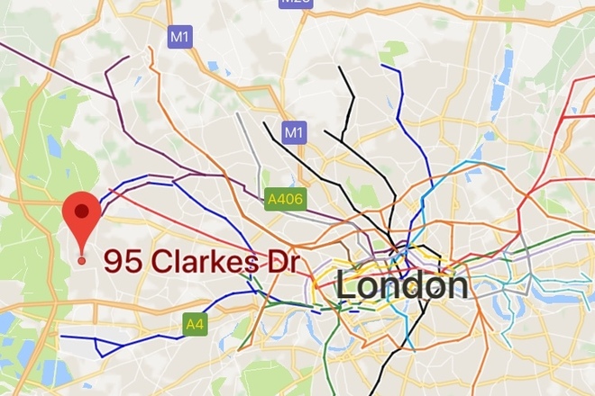 Hillingdon UK, 95 Clarkes Dr., Hospital and Airport parking.