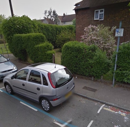 London UK, Dartford Parking Space steps from Bars and Trains