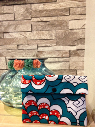 Pochette small Wax bleue canard