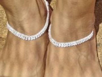 Bulk Lots: (46) Brand New Silver toned Ankle Bracelets