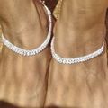 Bulk Lots: (46) Brand New Silver toned Ankle Bracelets