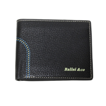(72) Classic Bi-Fold Men PU Leather Credit Card Wallets