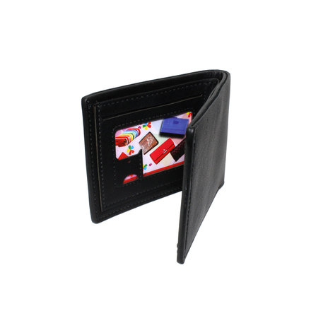 (72) Classic Bi-Fold Men PU Leather Credit Card Wallets