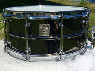 Selling with online payment: Fortune 14x6.5 Black Nickel Over Brass Snare Drum (Like New)