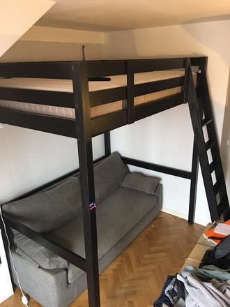 Lit Mezzanine Noir Ikea Stora Autour De Toi