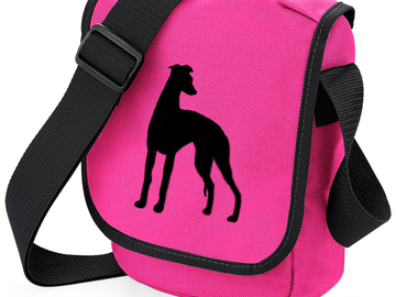 Selling: Whippet/Greyhound Dog Walkers Bag Black Hound Silhouette