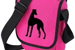 Selling: Whippet/Greyhound Dog Walkers Bag Black Hound Silhouette