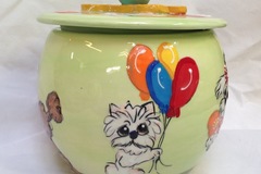Selling: Hand Painted West Highlander Ceramic Cookie Jar 