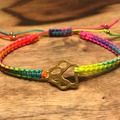 Selling: Tie Dye Macrame Paw Print Bracelet