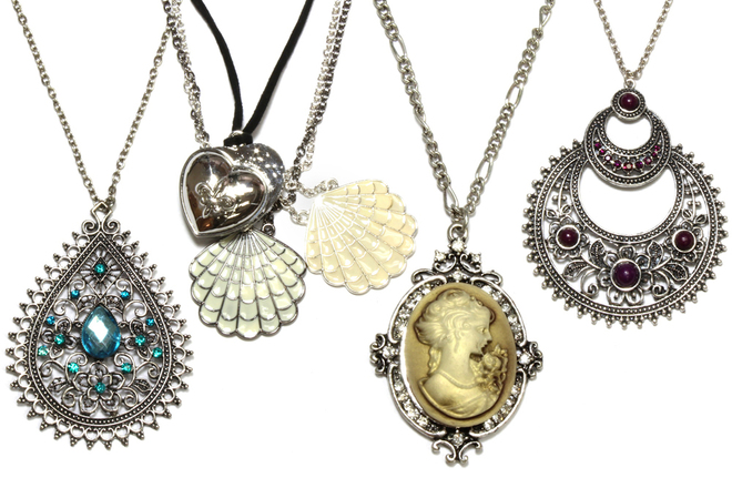 (192) Women's Assorted Rhinestone Glass Metal Necklaces