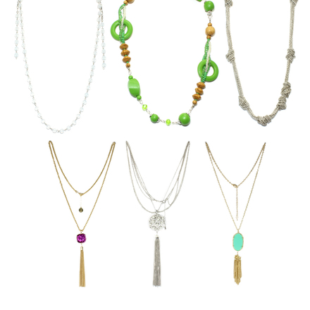 (192) Women's Assorted Rhinestone Glass Metal Necklaces