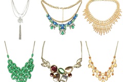 Comprar ahora: (192) Women's Assorted Rhinestone Glass Metal Necklaces