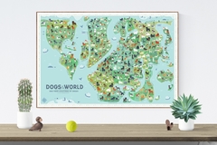Selling: Dogs of the World Map Print