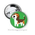 Selling: Beagle buttons - a set of 3