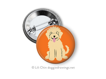 Selling: Golden Doodle buttons - set of 3