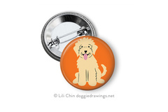 Selling: Golden Doodle buttons - set of 3