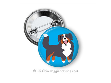 Selling: Bernese Mountain Dog buttons - a set of 3