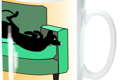 Selling: Greyhounds Whippets Lurchers on Sofa Mug Green colors