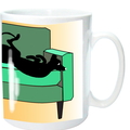 Selling: Greyhounds Whippets Lurchers on Sofa Mug Green colors