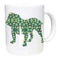 Selling: Bulldog Mug with English Bulldog Paisley Silhouette Design