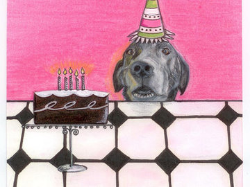 Selling: Labrador Birthday Card
