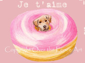 Selling: Funny Labrador Art Greeting Card