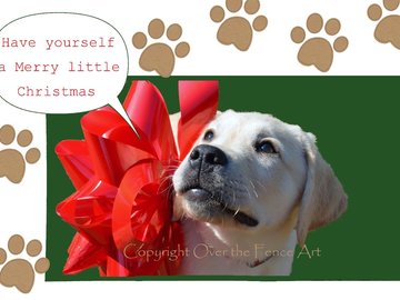 Selling: Labrador Art Christmas Greeting Card