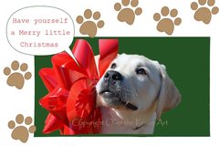 Selling: Labrador Art Christmas Greeting Card