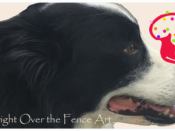 Selling: Border Collie Celebrates with  a Cupcake Card