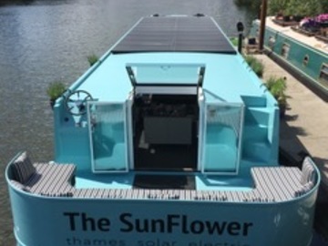 Rent per day: Solar powered house boat