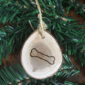 Selling: Bone Small Wood Christmas Ornament