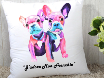 Selling: J'Adore Mon Frenchie Square Pillow