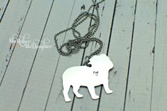 Selling: English Bulldog Love Hand Stamped Necklace