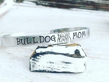 Selling: Bulldog Mom Cuff Bracelet English Bulldog