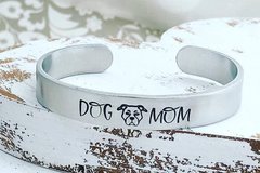 Selling: Hand Stamped Cuff Bracelet Dog Mom