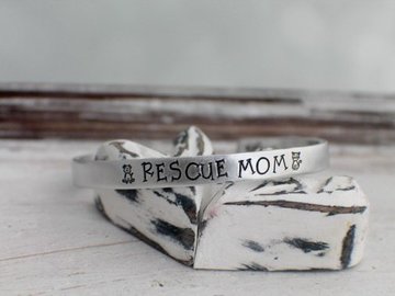Selling: Dog Rescue Mom Cuff Bracelet