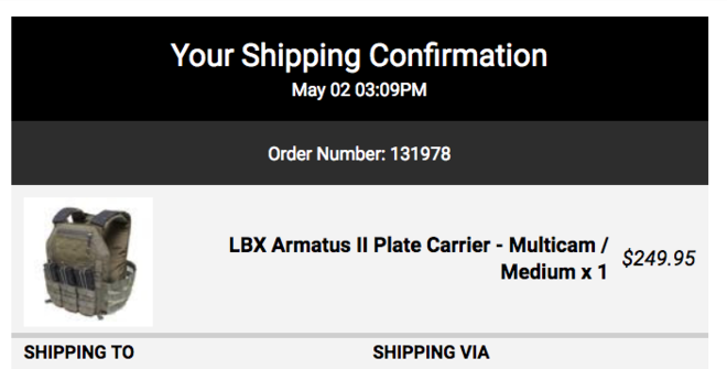 LBX Armatus 2 Plate Carrier.  +NEW+ Medium. Multi Cam