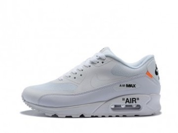 Vente avec paiement en ligne: Femme/Homme OFF-WHITE x Nike Air Max 90 OW Blanc