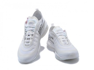 Vente avec paiement en ligne: Femme/Homme OFF-WHITE x Nike Air Max 97 Blanc