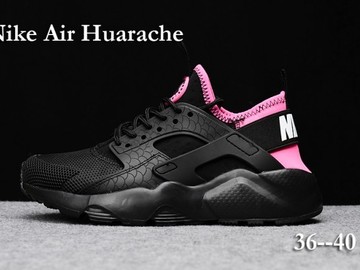 Vente avec paiement en ligne: Femme Nike Air Huarache Noir/Rose